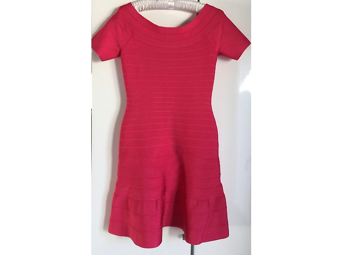 Herve Leger Liza Kleid Fuchsia Viscose Pink - Ansicht 7
