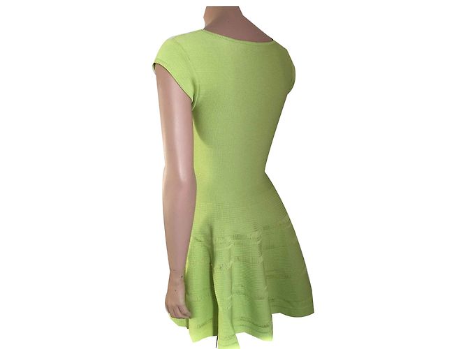 Autre Marque Lil Kleid Hellgrün Viskose - Ansicht 2