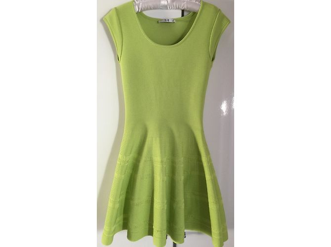 Autre Marque Lil Kleid Hellgrün Viskose - Ansicht 4