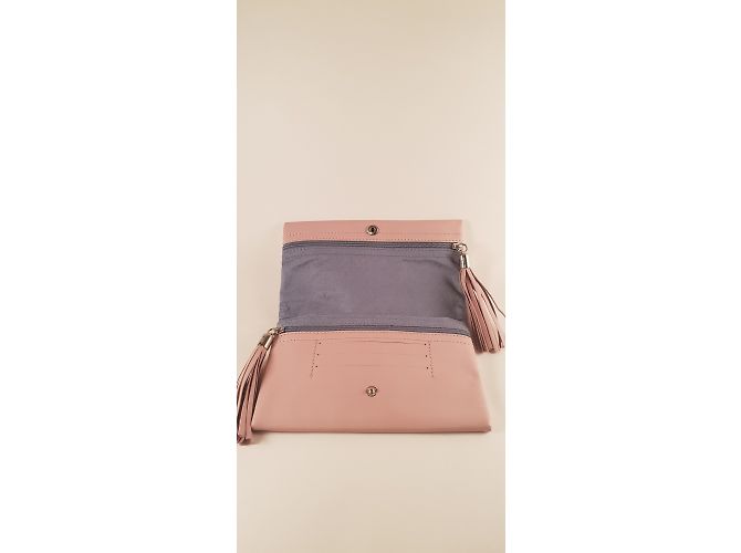 Clutch Lancel in pelle rosa - vista 4