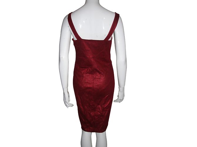Diane Von Furstenberg Jiwon Cocktailkleid rot Bordeaux - Ansicht 2