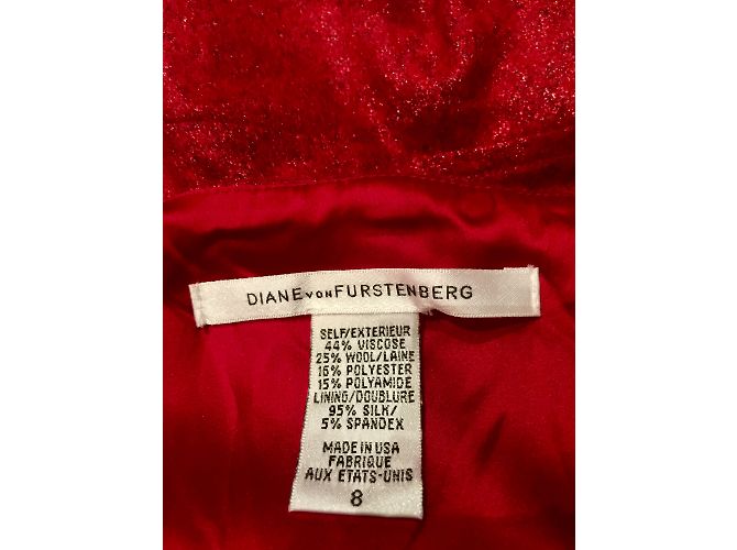 Diane Von Furstenberg Jiwon Cocktailkleid rot Bordeaux - Ansicht 5