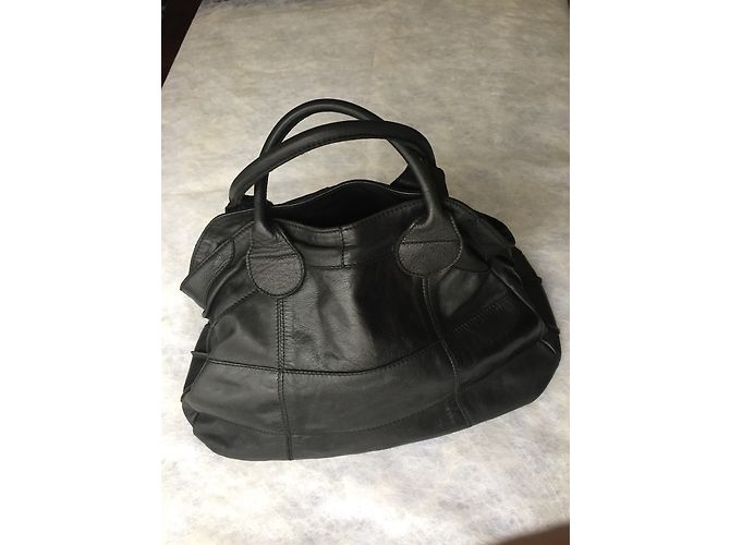 Borsa in pelle nera Aridza Bross Nero - vista 3