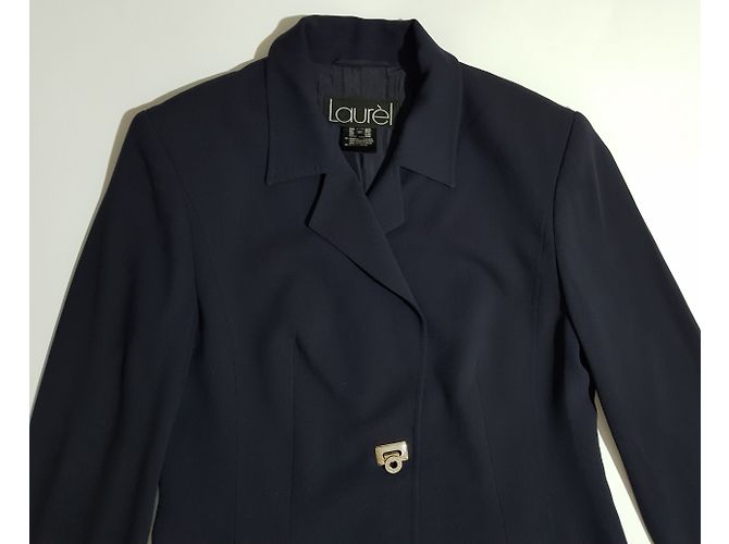 Blazer Laurèl Blu Navy in Lana e Viscosa - vista 3