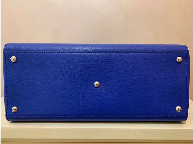Fendi 2jours Ledertasche Blau - Ansicht 5