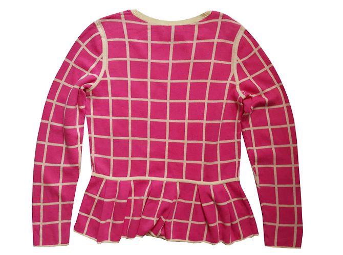 Banana Republic Rosa Tartan Baumwollpullover L Pink - Ansicht 2