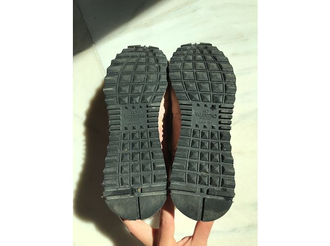 Sneakers Valentino in pelle rosa - vista 2