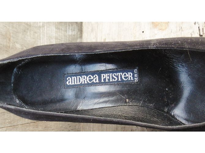 Andrea Pfister eescarpins vintage con palla di visone Nero - vista 5