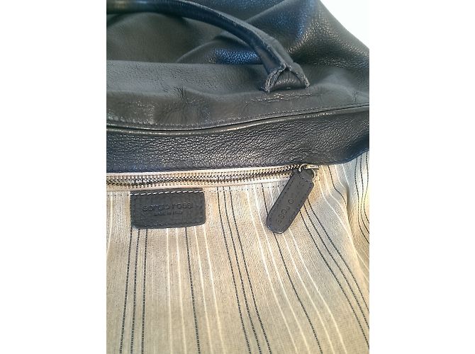 Sergio Rossi Ledertasche Navy Blau Marineblau - Ansicht 4