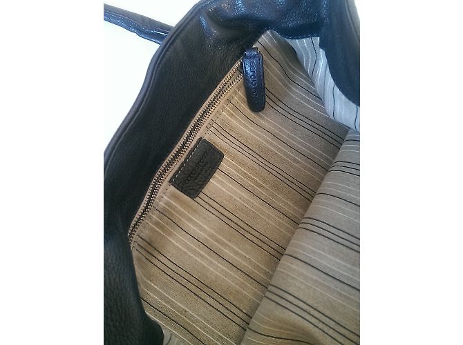 Sergio Rossi Ledertasche Navy Blau Marineblau - Ansicht 5