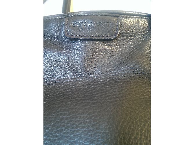 Sergio Rossi Ledertasche Navy Blau Marineblau - Ansicht 9