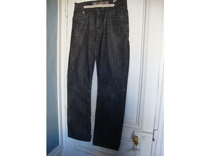 inconnue Jeans in Denim Nero a Gamba Dritta W36 L36 - vista 3