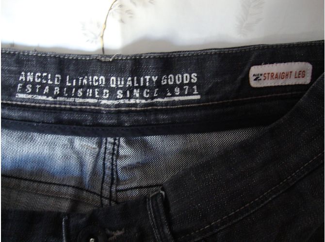 inconnue Jeans in Denim Nero a Gamba Dritta W36 L36 - vista 4