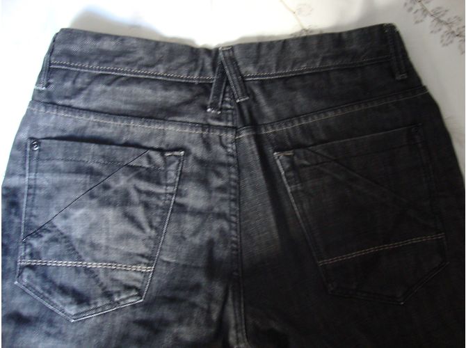 inconnue Jeans in Denim Nero a Gamba Dritta W36 L36 - vista 5