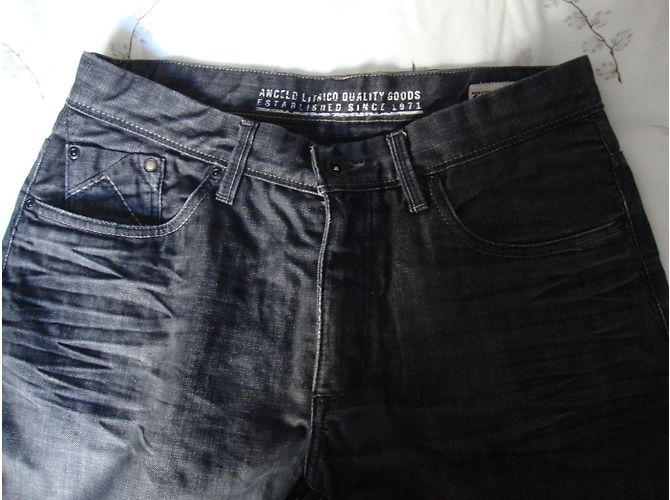 inconnue Jeans in Denim Nero a Gamba Dritta W36 L36 - vista 6