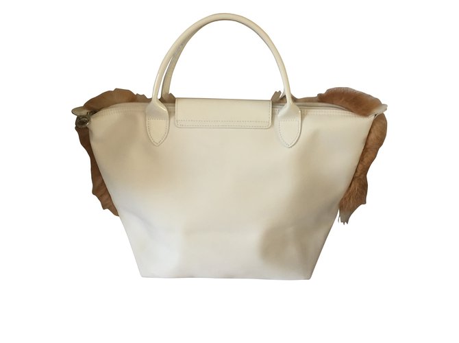 Longchamp Le Pliage Handtasche Eggshell Aus weiß - Ansicht 2
