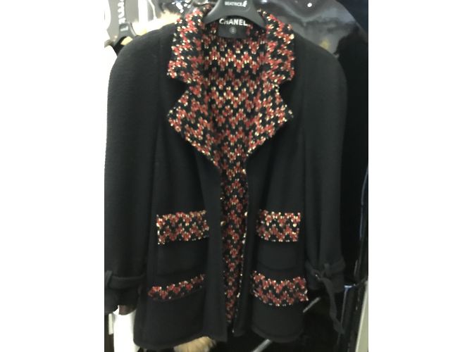 Chanel Giacca senza bottoni Nero - vista 3