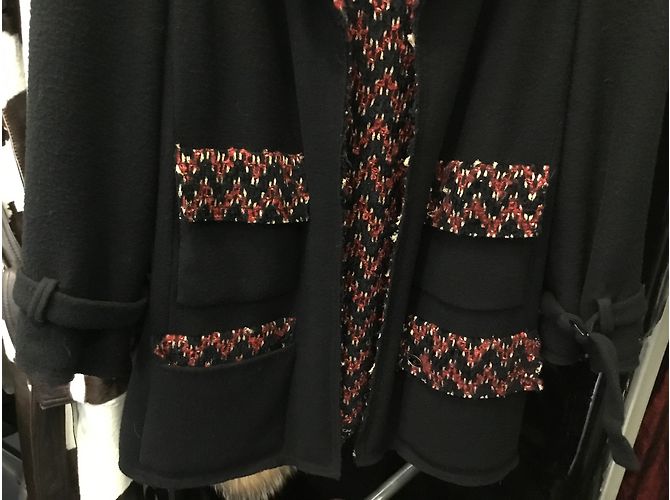 Chanel Giacca senza bottoni Nero - vista 5
