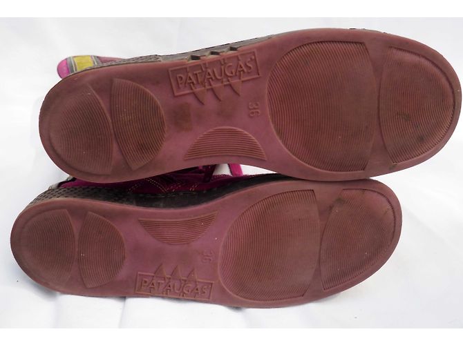Sneakers alte Pataugas, raro! Porpora Verde chiaro Fuschia - vista 6
