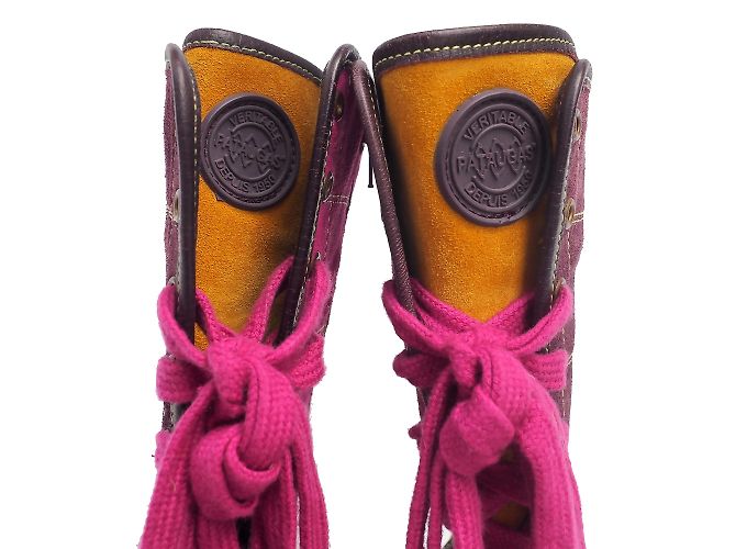 Sneakers alte Pataugas, raro! Porpora Verde chiaro Fuschia - vista 7