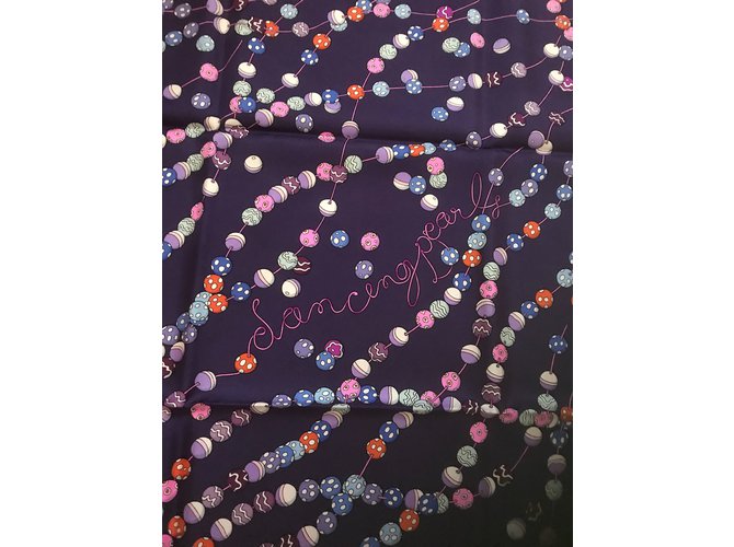 Hermès Hermes Square 90 cm Perle da ballo Rosa Porpora - vista 4