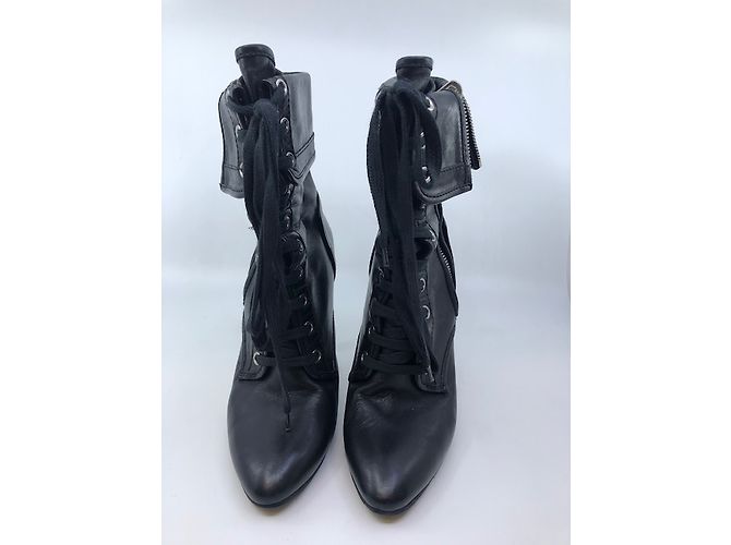 Stivaletti Balmain in pelle nera 37 Nero - vista 16