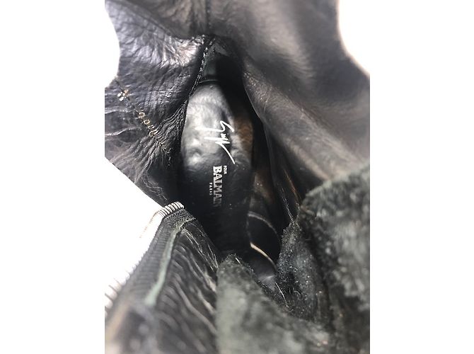 Stivaletti Balmain in pelle nera 37 Nero - vista 8
