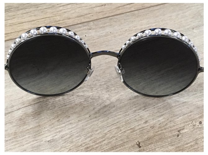 Chanel Occhiali da sole Nero Grigio - vista 9