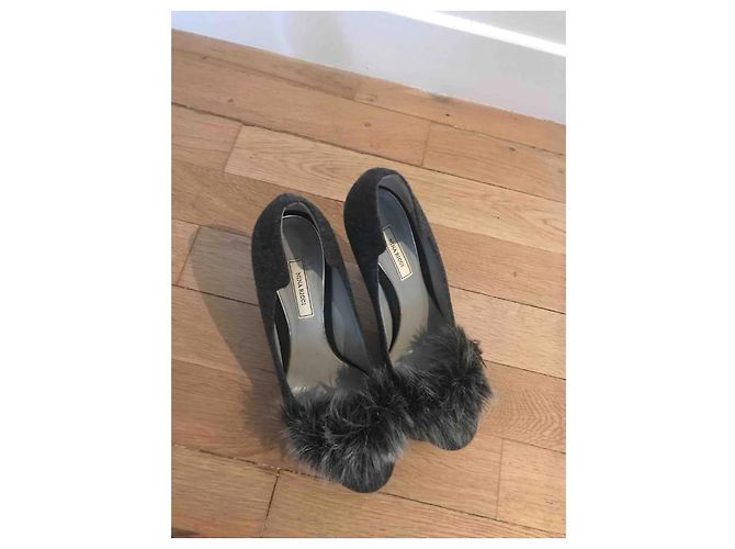 Pompe in tweed Nina Ricci Grigio - vista 3