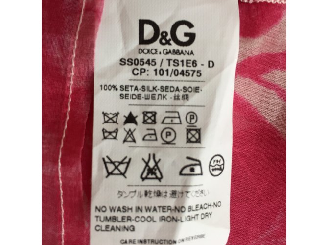 Camicetta D&G in seta rosa - vista 7