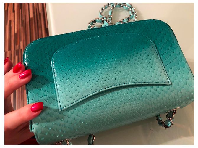 Chanel Bolsos de mano Turquesa - vista 10