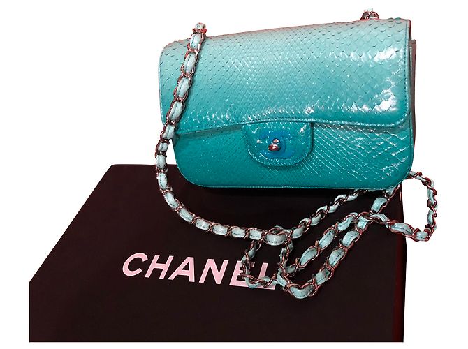 Chanel Bolsos de mano Turquesa - vista 2