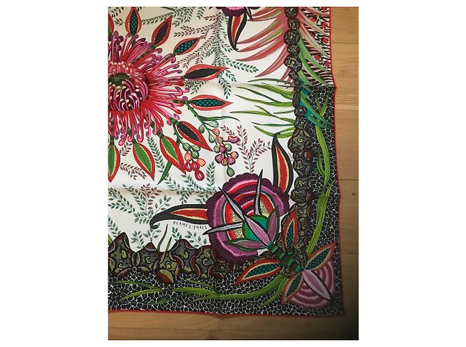 Hermès Hermes Square 90 Flor da áfrica do sul Multicor - vista 4