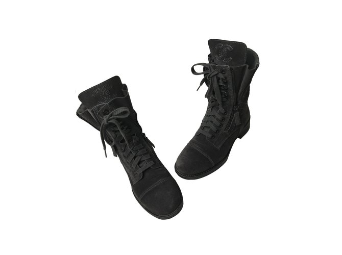 Chanel Schnürstiefel Grau - Ansicht 8