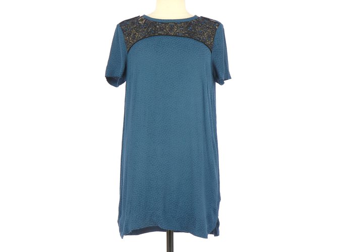 SéZane Dress Blue Polyester ref.111286 - Joli Closet