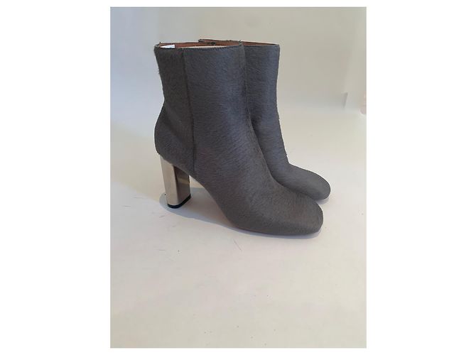 Botines Céline de Pony Hair Gris - vista 5