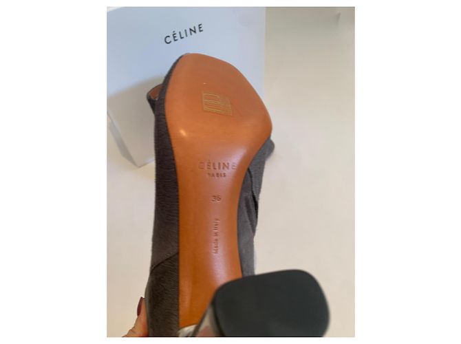 Botines Céline de Pony Hair Gris - vista 6