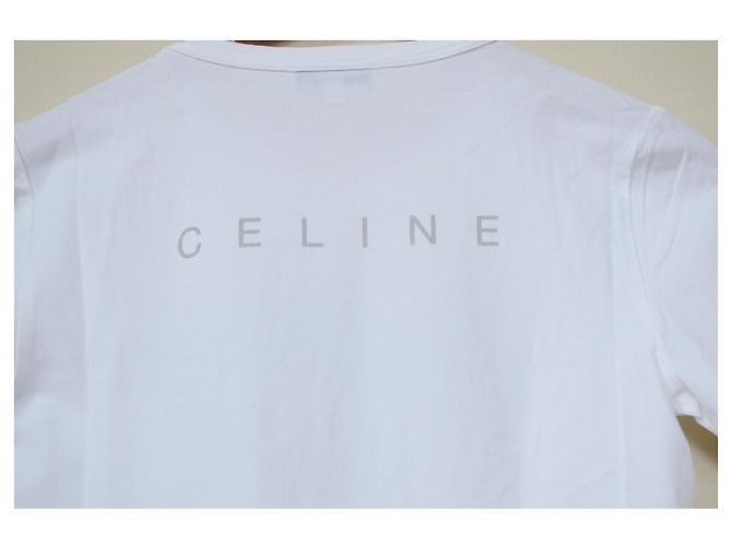 Camiseta Céline camiseta blanca Talla S SMALL Blanco - vista 11