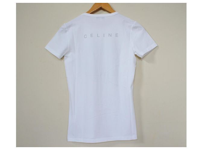 Camiseta Céline camiseta blanca Talla S SMALL Blanco - vista 12