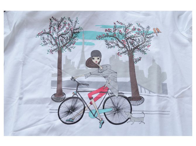 Camiseta Céline camiseta blanca Talla S SMALL Blanco - vista 14