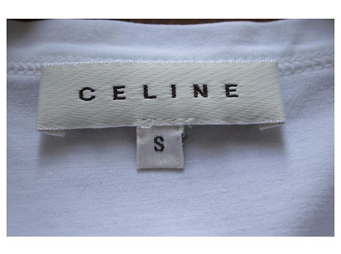 Camiseta Céline camiseta blanca Talla S SMALL Blanco - vista 15