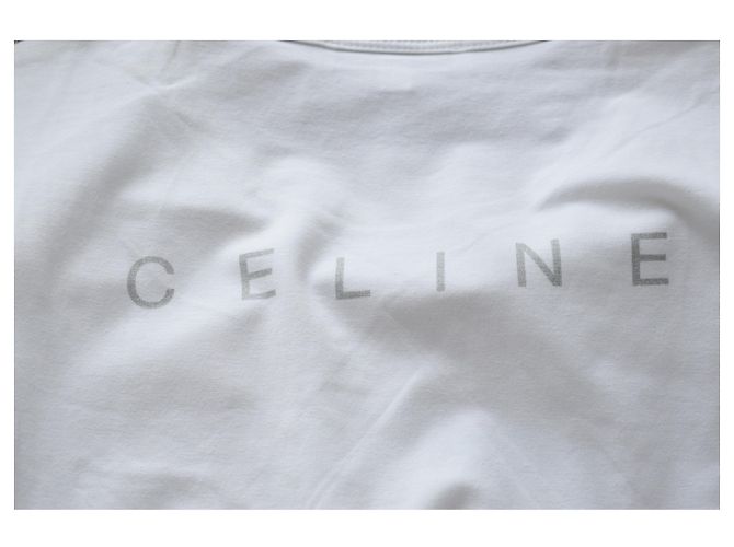 Camiseta Céline camiseta blanca Talla S SMALL Blanco - vista 17