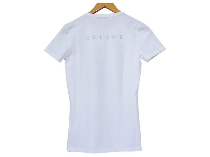 Camiseta Céline camiseta blanca Talla S SMALL Blanco - vista 2