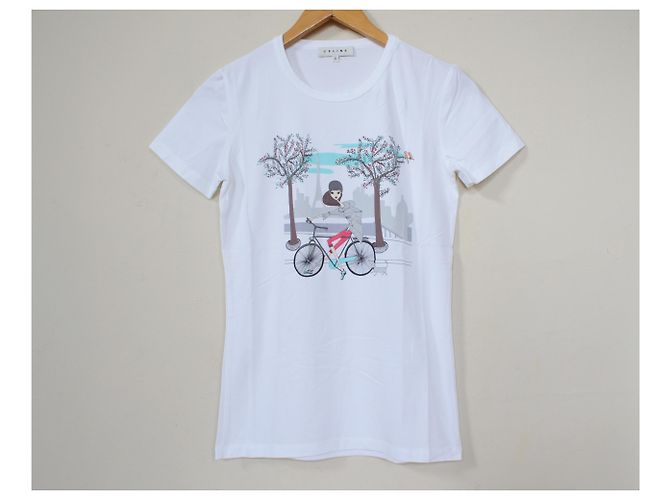 Camiseta Céline camiseta blanca Talla S SMALL Blanco - vista 4