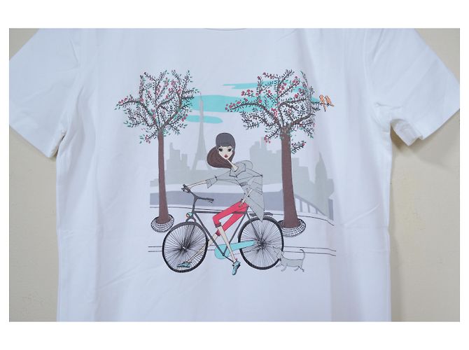 Camiseta Céline camiseta blanca Talla S SMALL Blanco - vista 6