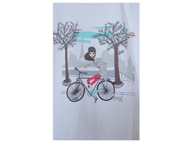 Camiseta Céline camiseta blanca Talla S SMALL Blanco - vista 7
