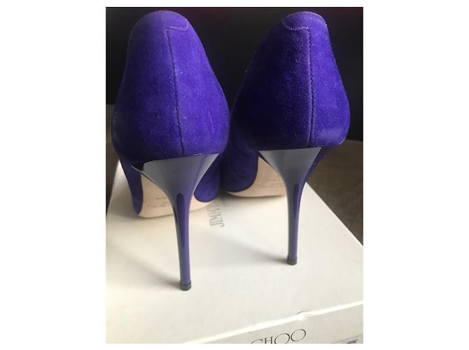 Jimmy Choo Abel Suede Courts Porpora - vista 5