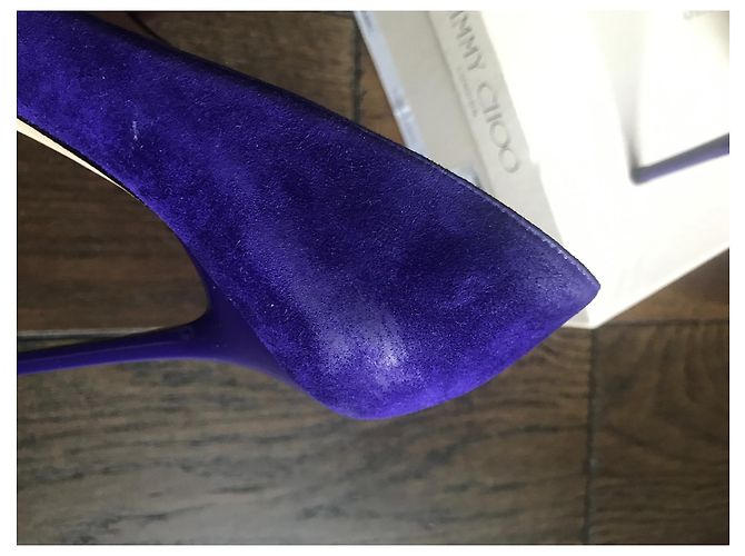 Jimmy Choo Abel Suede Courts Porpora - vista 6