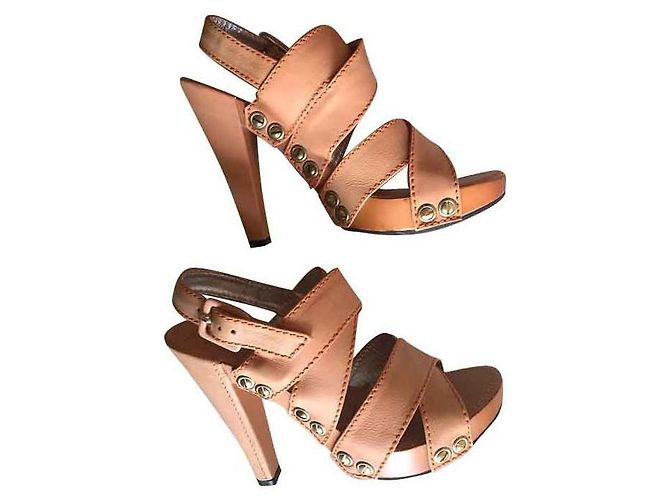 Sandali Free Lance in pelle beige e arancio 37 Arancione - vista 2
