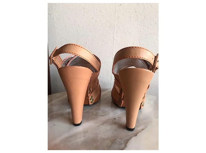 Sandali Free Lance in pelle beige e arancio 37 Arancione - vista 3